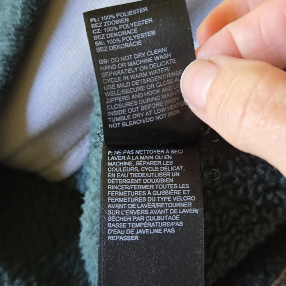 The North Face Dark Green Fleece Zip-Up Hoodie‎ Sz. S Jacket